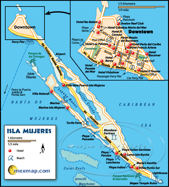 Isla Mujeres - Meksyk - Jukatan - plaże i cenoty